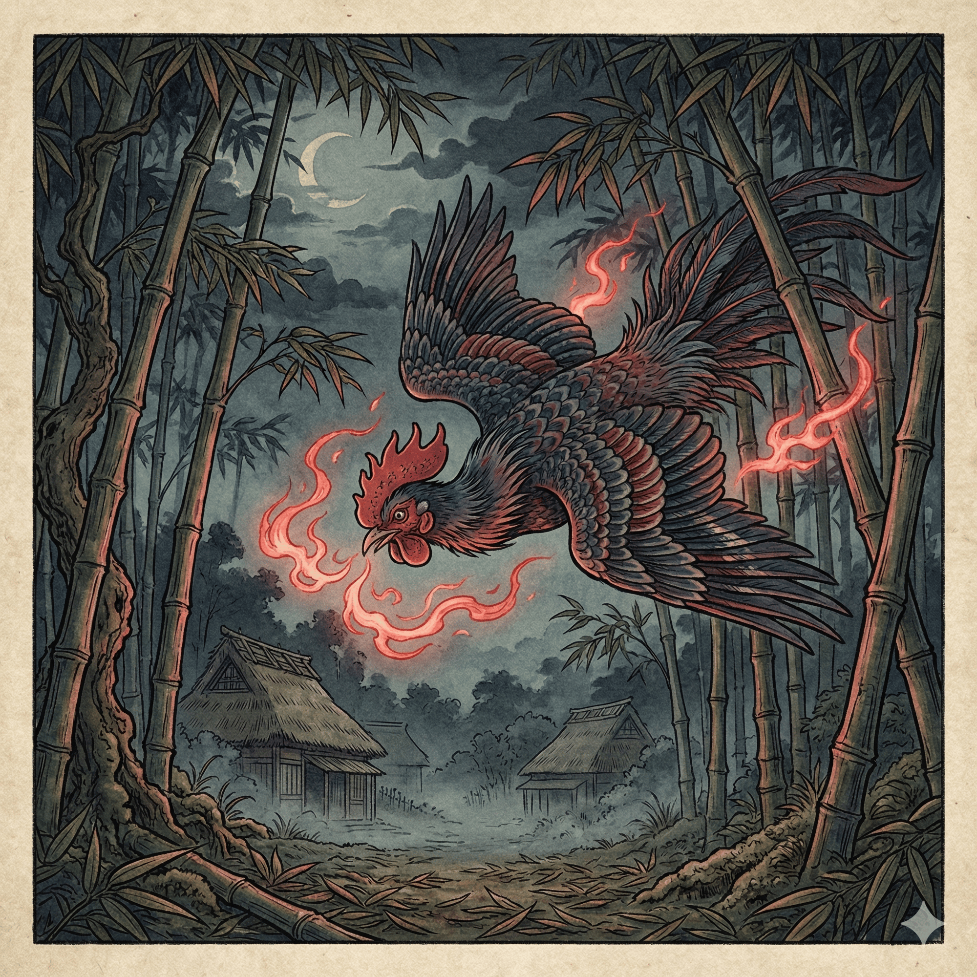 波山のイラスト