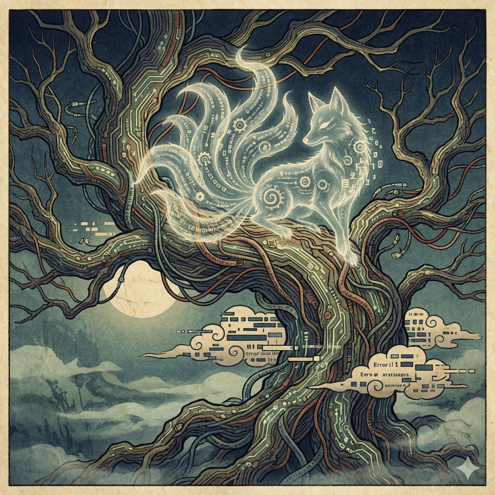 枝分岐狐のイラスト