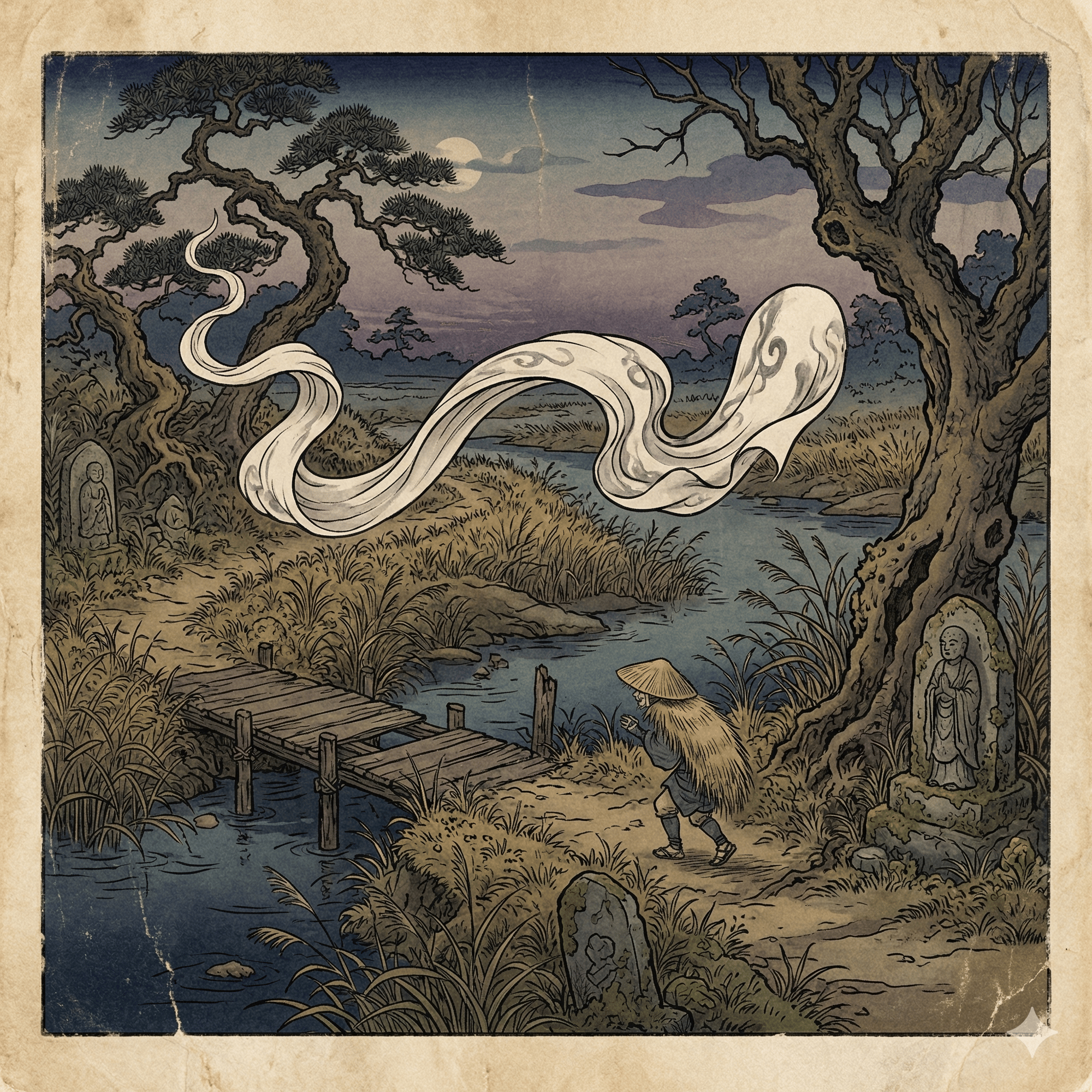 一反木綿のイラスト