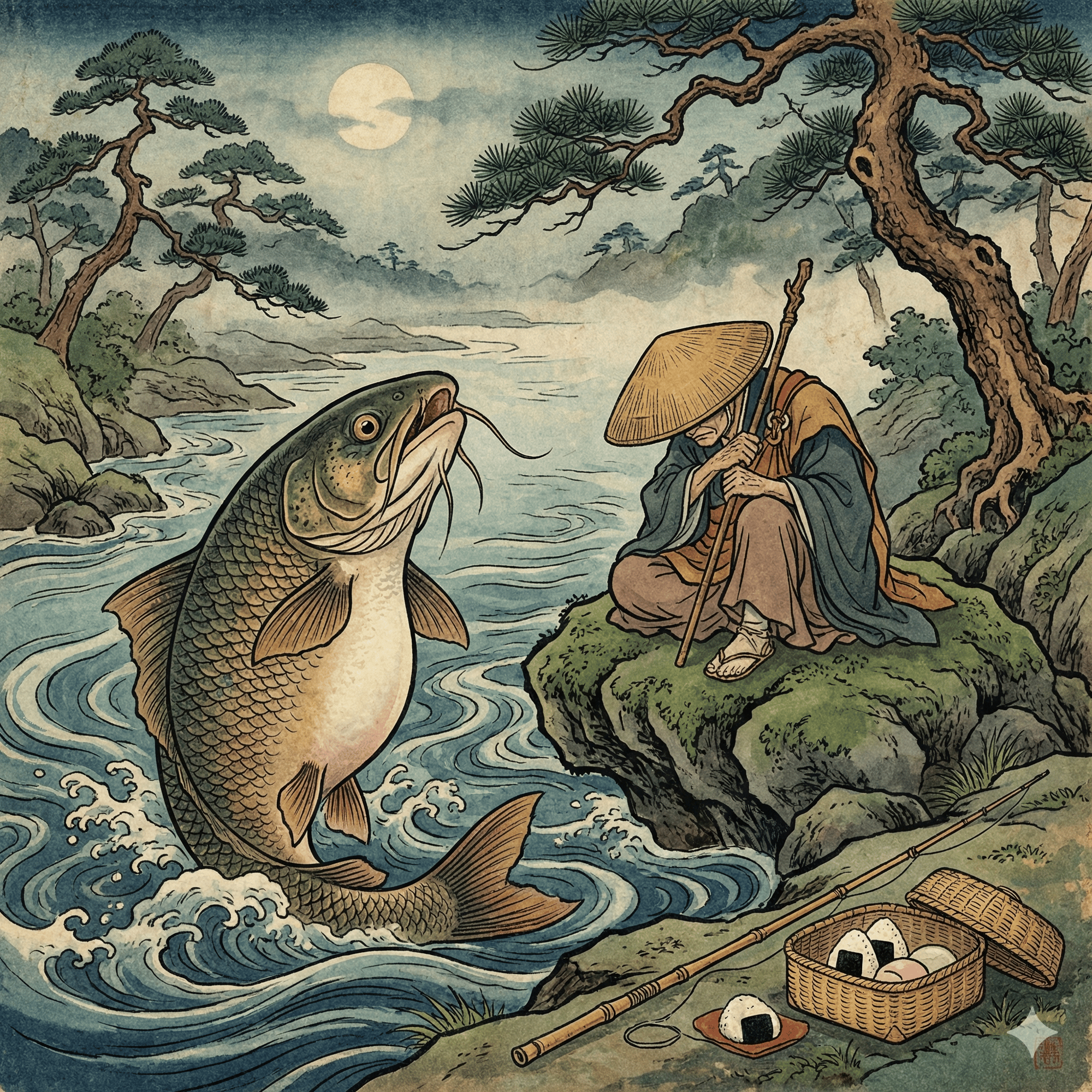 岩魚坊主のイラスト