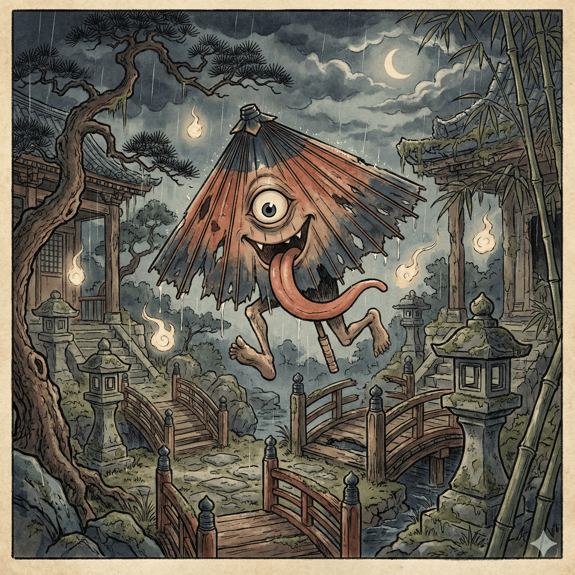 からかさ小僧のイラスト