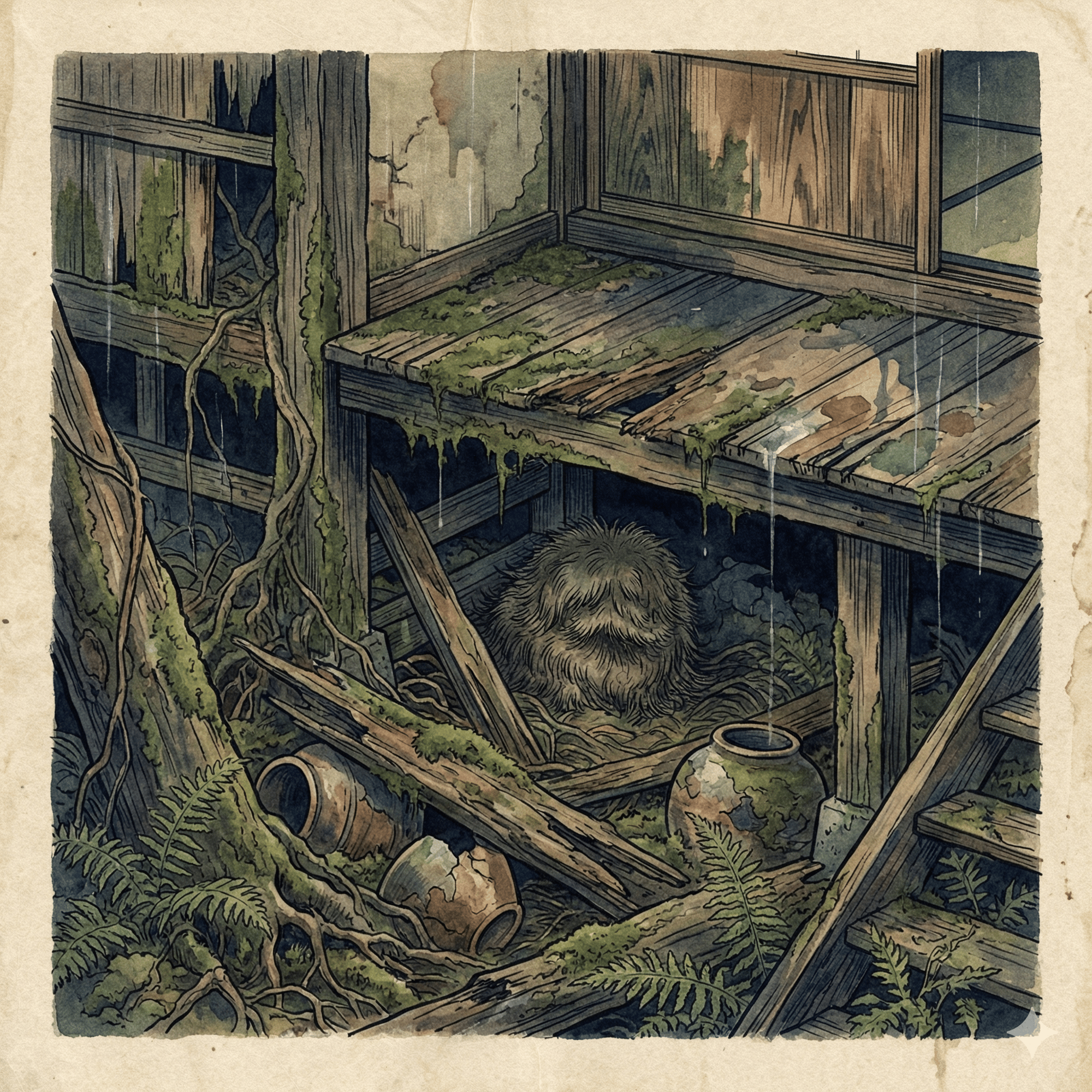 毛羽毛現のイラスト