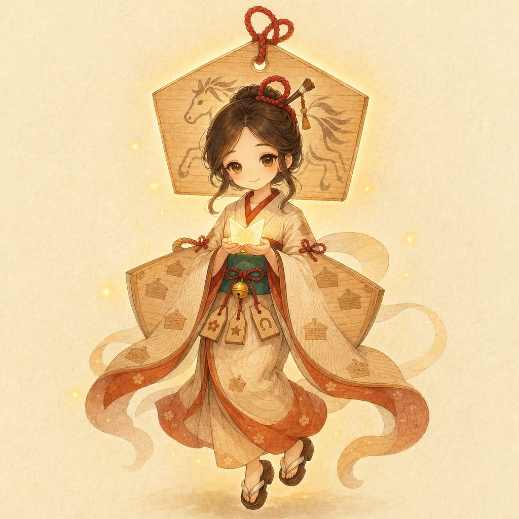 絵馬の精のイラスト