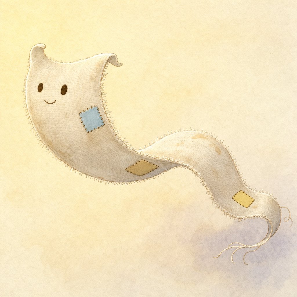 一反木綿のイラスト