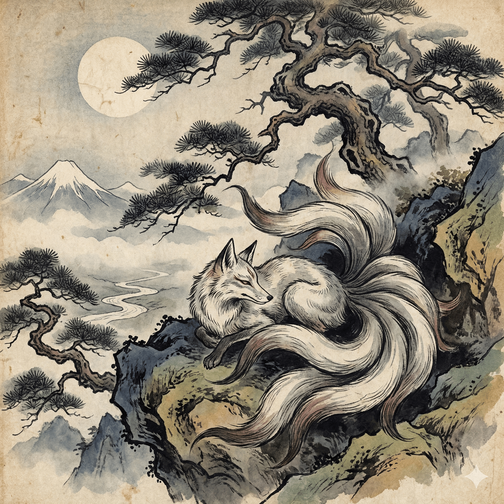 九尾の狐のイラスト