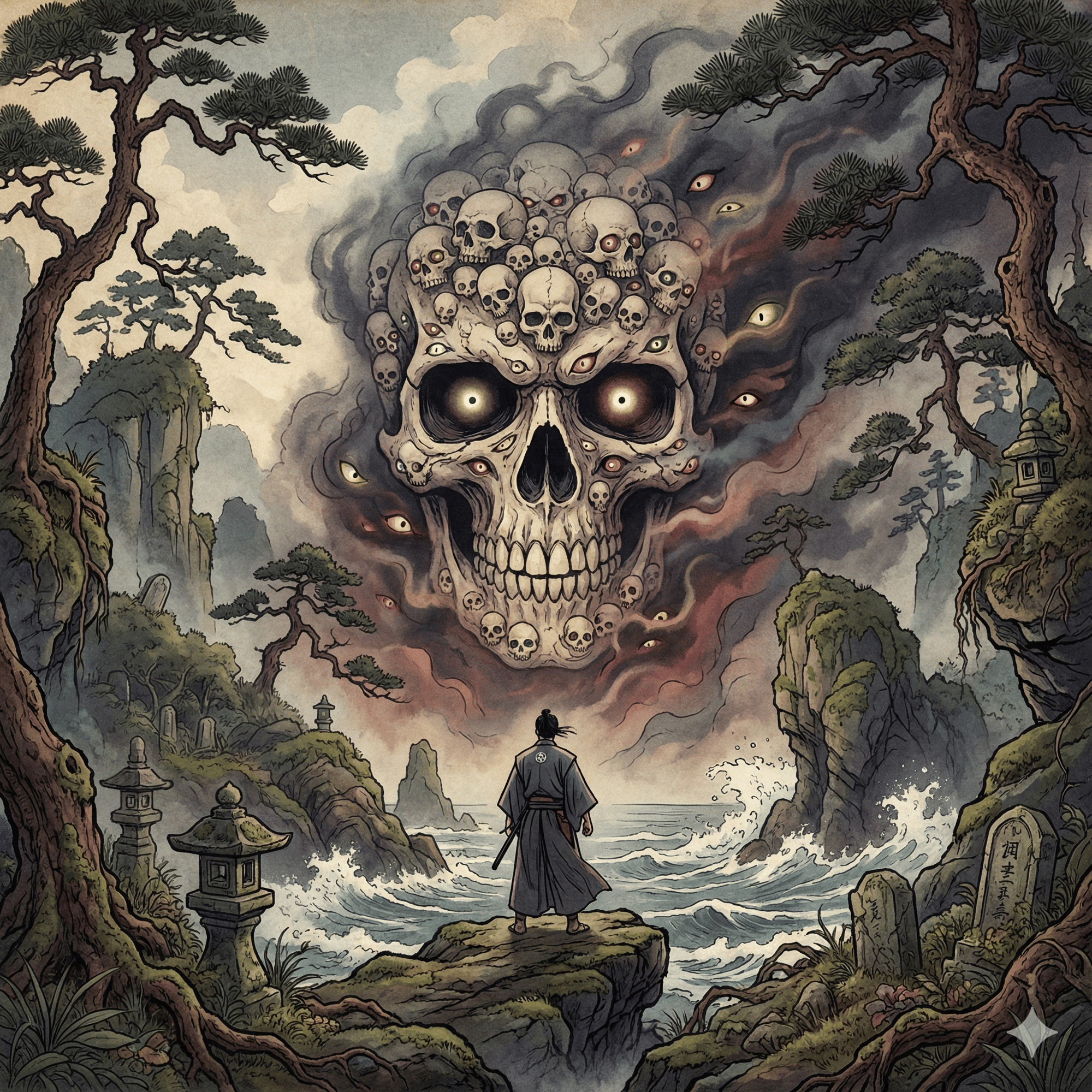 Confront des regards (Mekurabe) - Encyclopédie des Yōkai | YOKAI.JP