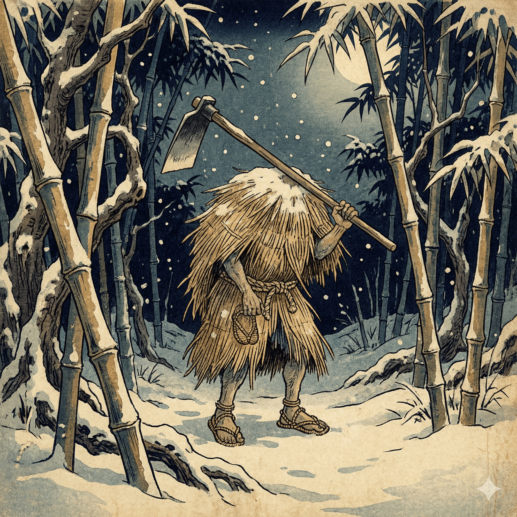 蓑草鞋のイラスト