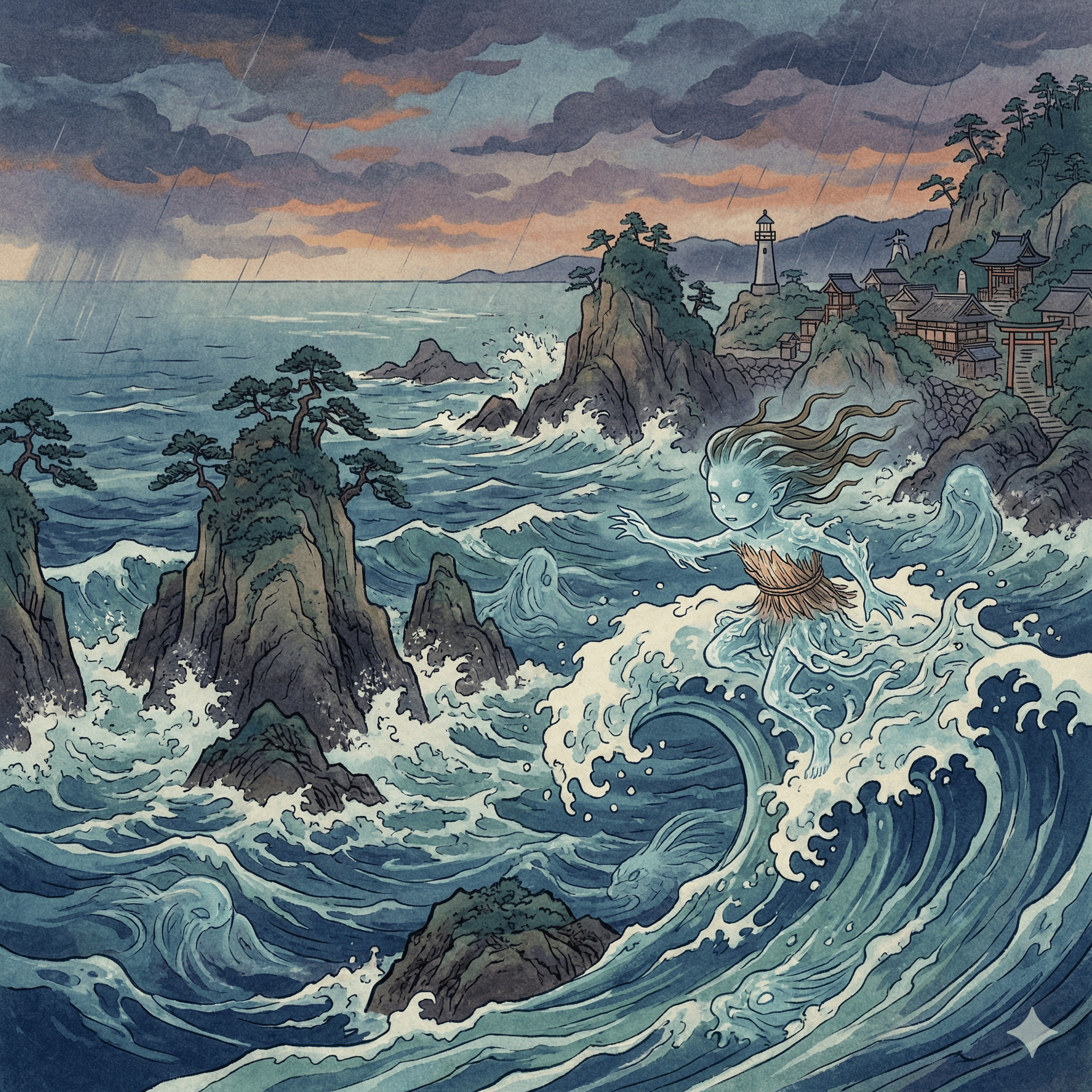 波小僧のイラスト