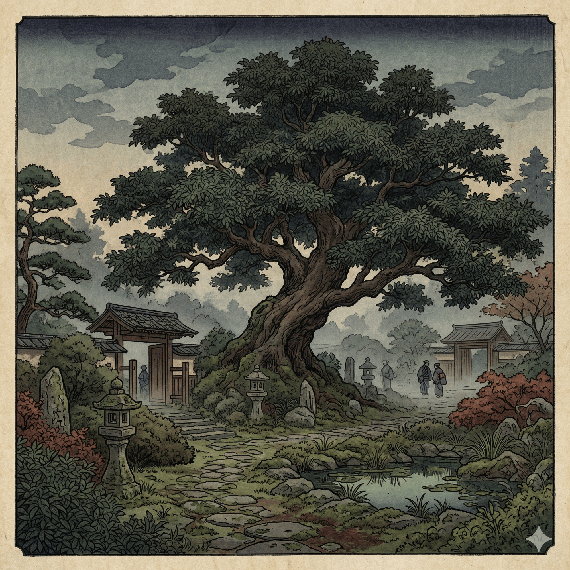 落葉なき椎のイラスト