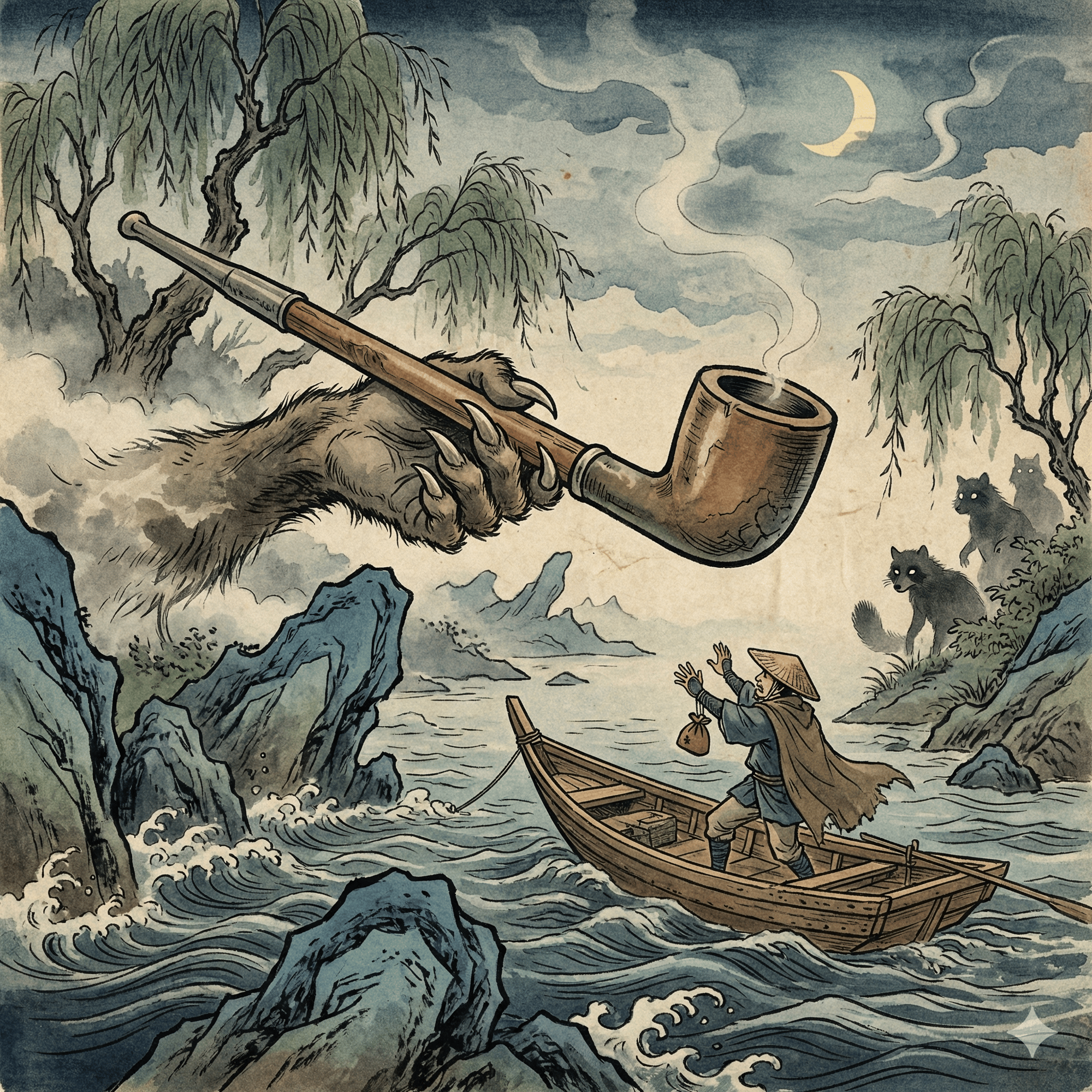 大煙管のイラスト