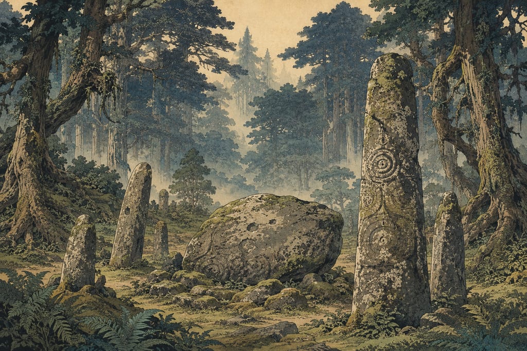 A forest at the foot of the Yatsugatake Mountains, retaining strong traces of the Jomon period. The Mishaguji faith of Suwa is said to have originated from this kind of ancient nature worship that predates the Kojiki and Nihon Shoki.