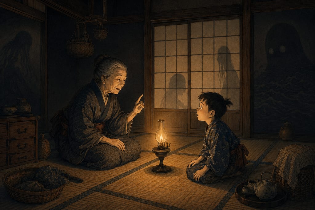 The original landscape of Sakaiminato, the holy land of yokai. As seen in Shigeru Mizuki's autobiographical memories, the yokai stories told by "Nonnonba" in the dark nights of the fishing port were the starting point of modern yokai culture. Oral anomalies became the flesh and blood of one illustrator, eventually transforming the entire town into a holy land of yokai.