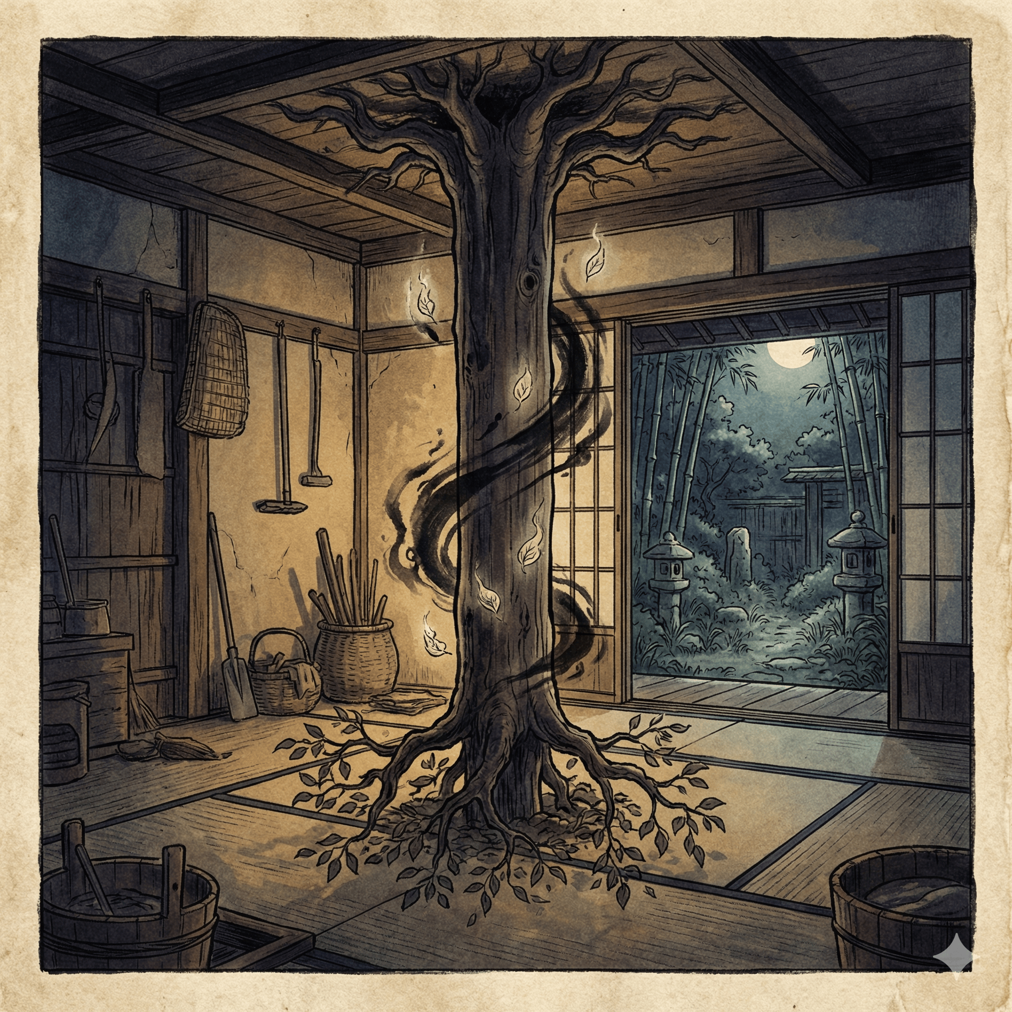 逆柱のイラスト