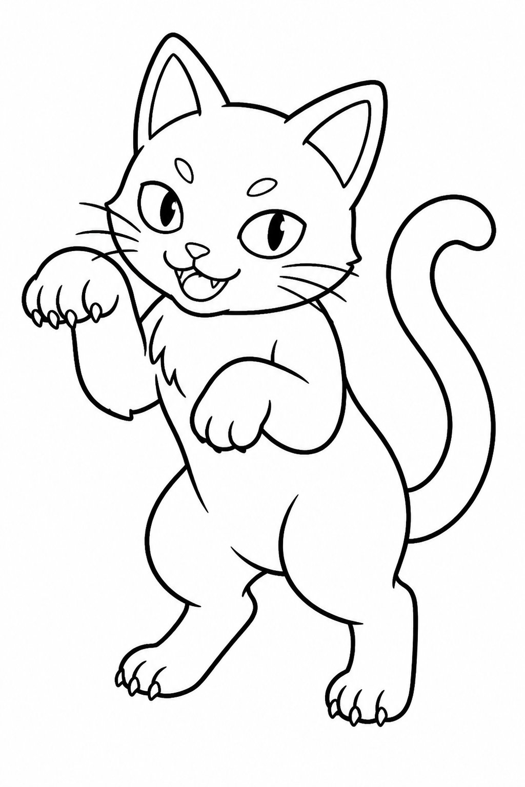 化け猫 — ぬりえ・線画