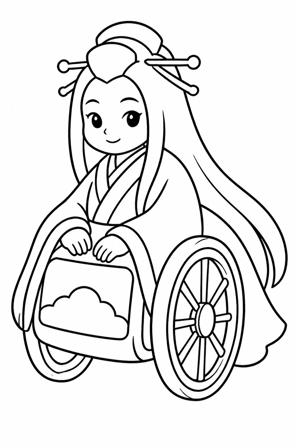 文車妖妃 — ぬりえ・線画