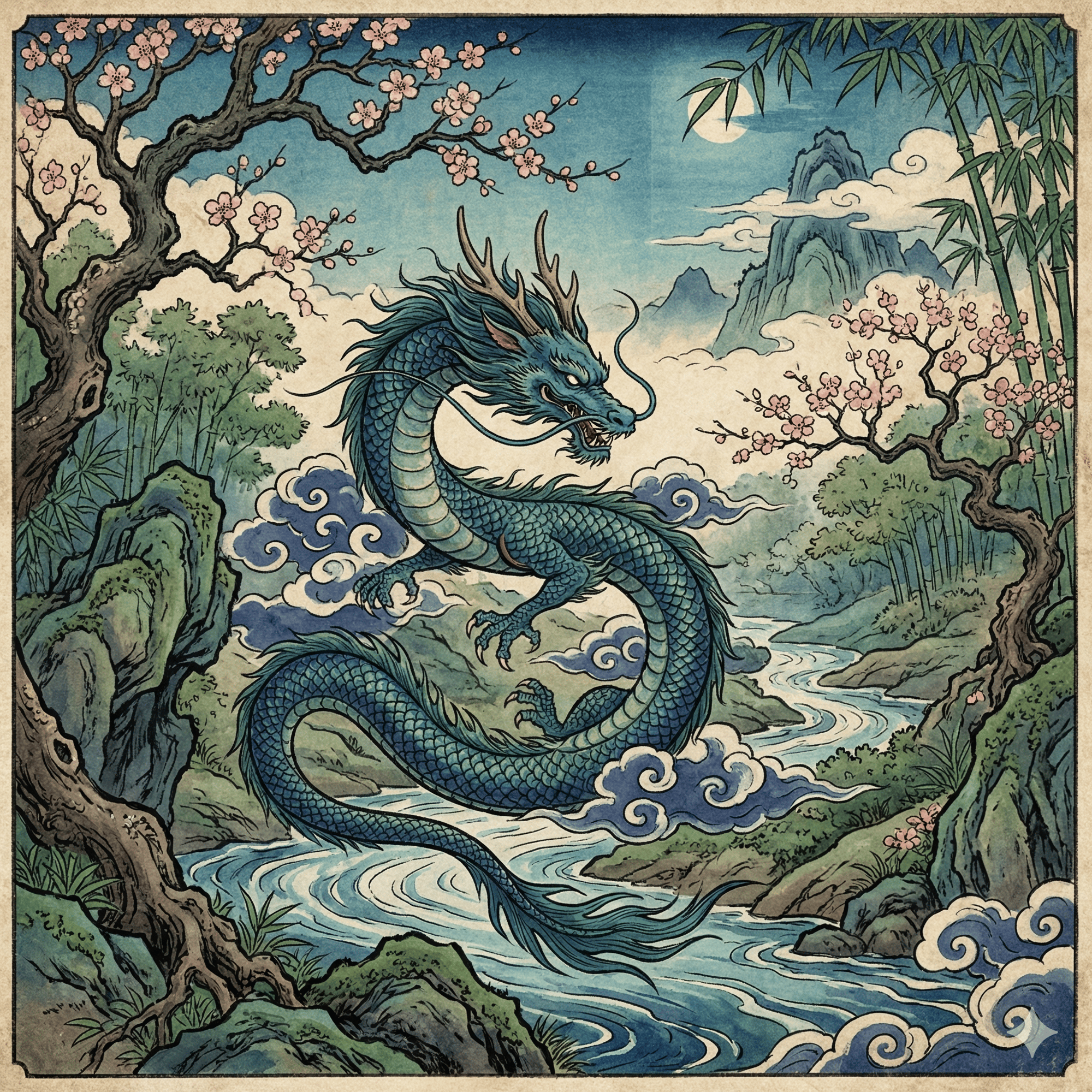 青竜のイラスト