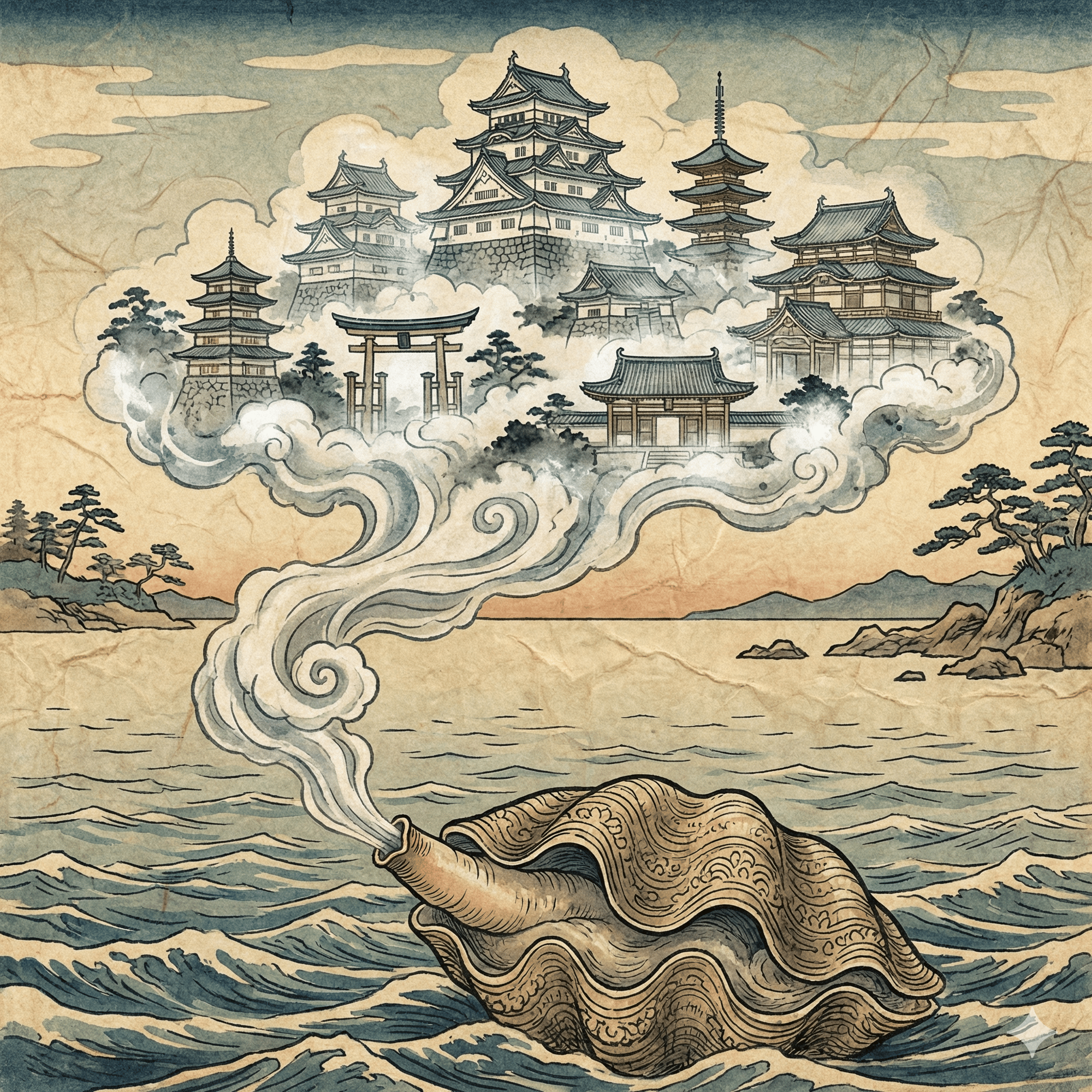 蜃気楼のイラスト