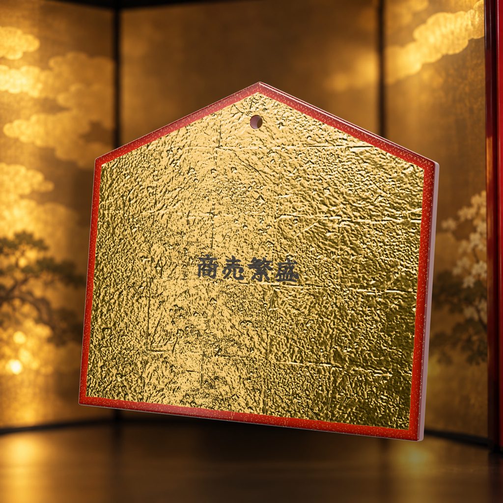 Gold dust and threads ema plaque