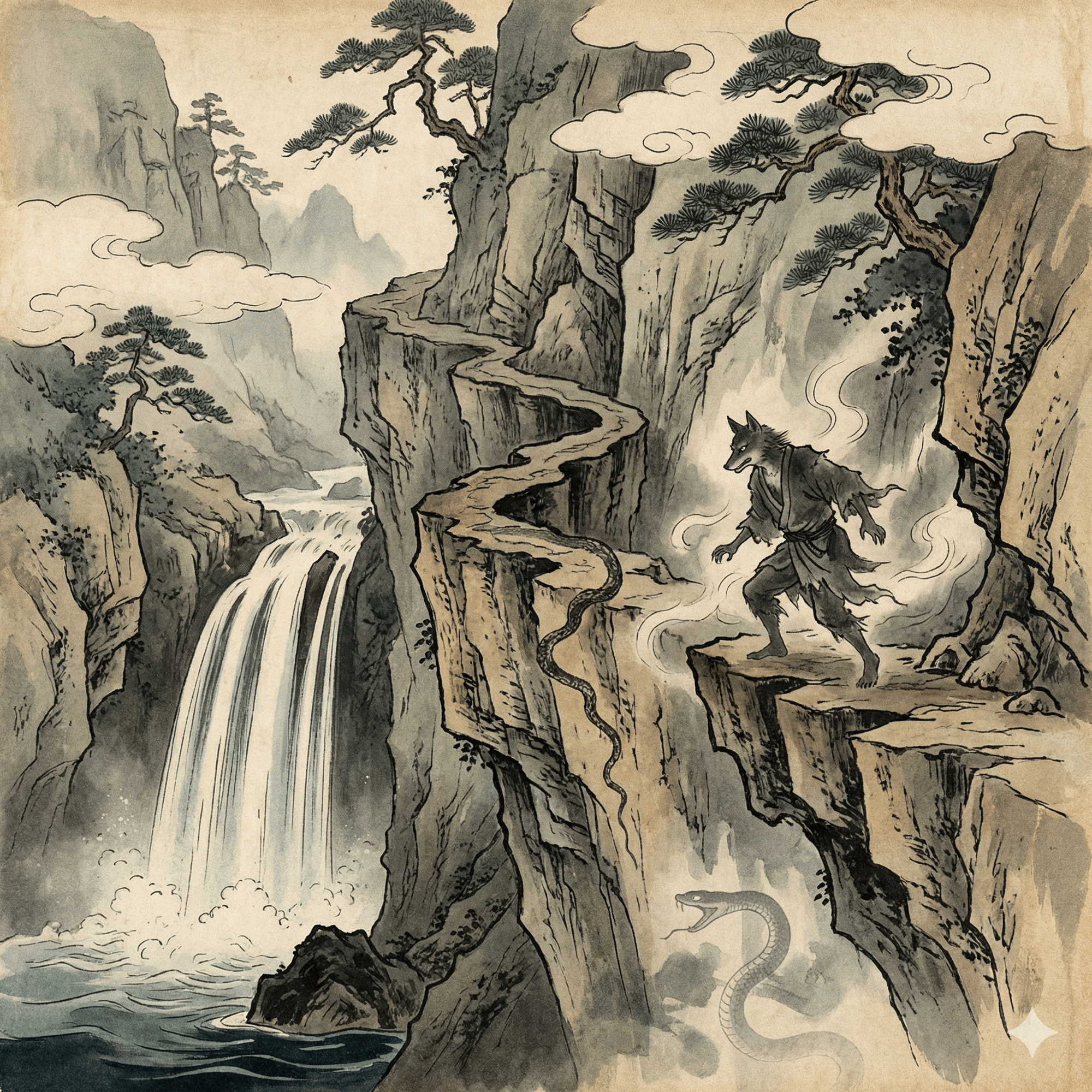 タメハチ狐のイラスト