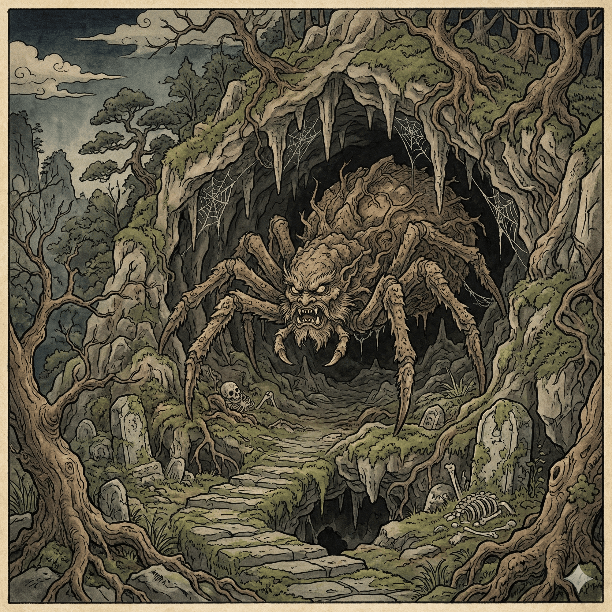 土蜘蛛のイラスト