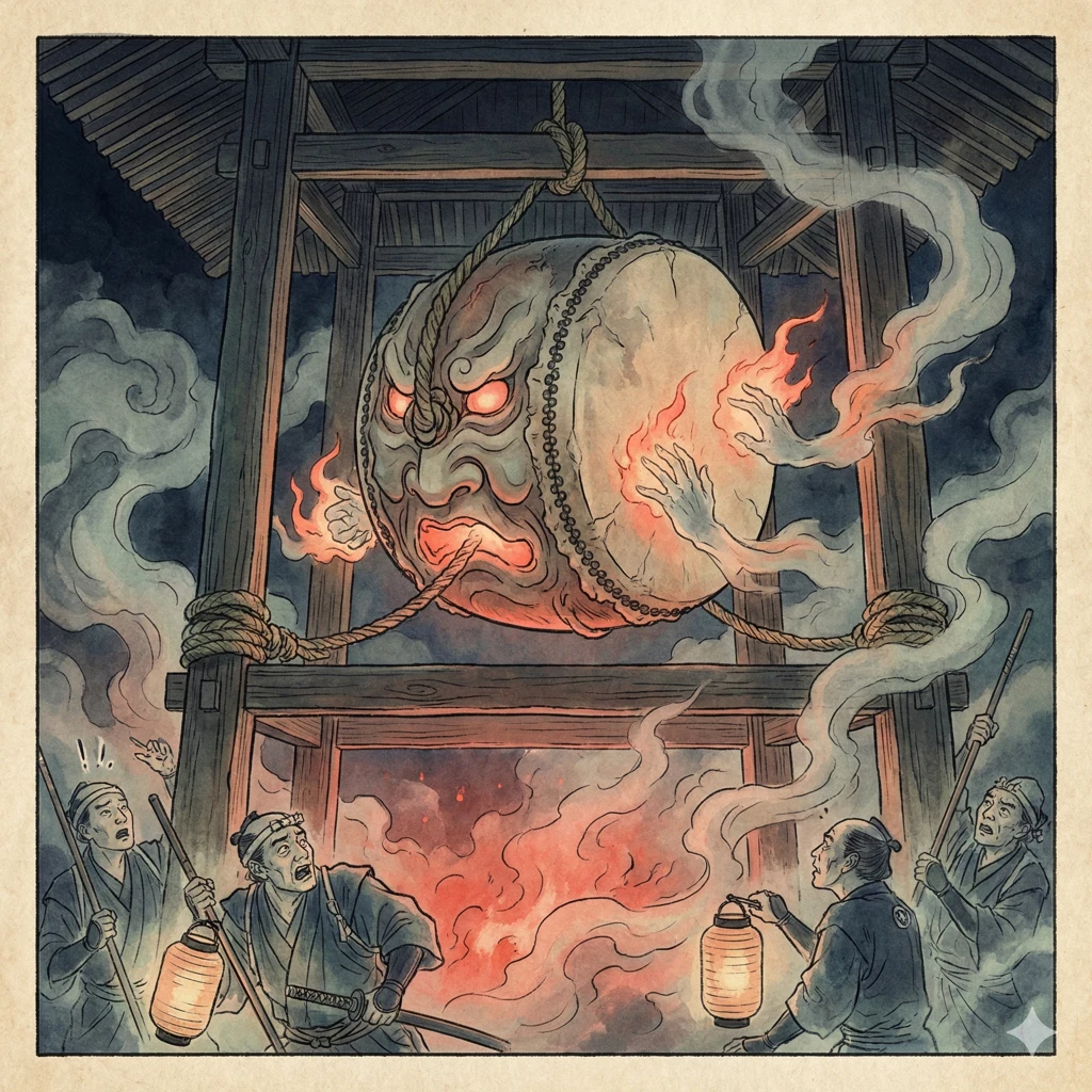 根付　鬼　太鼓　つげ　木　江戸　妖怪 津軽の太鼓 - 妖怪図鑑 | YOKAI.JP