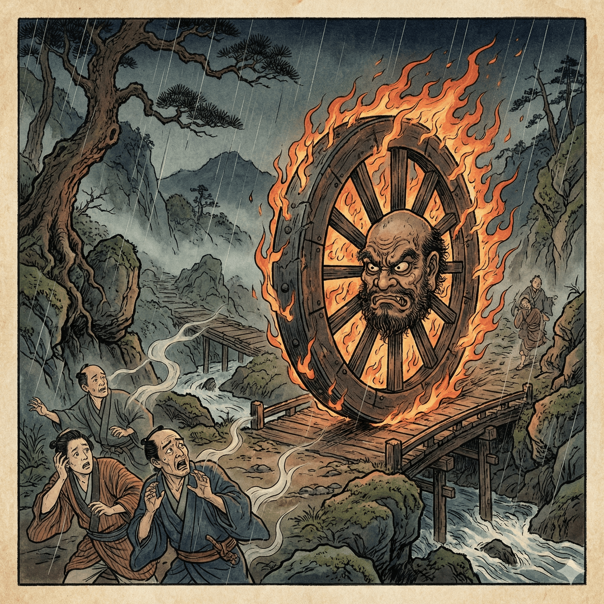 輪入道のイラスト