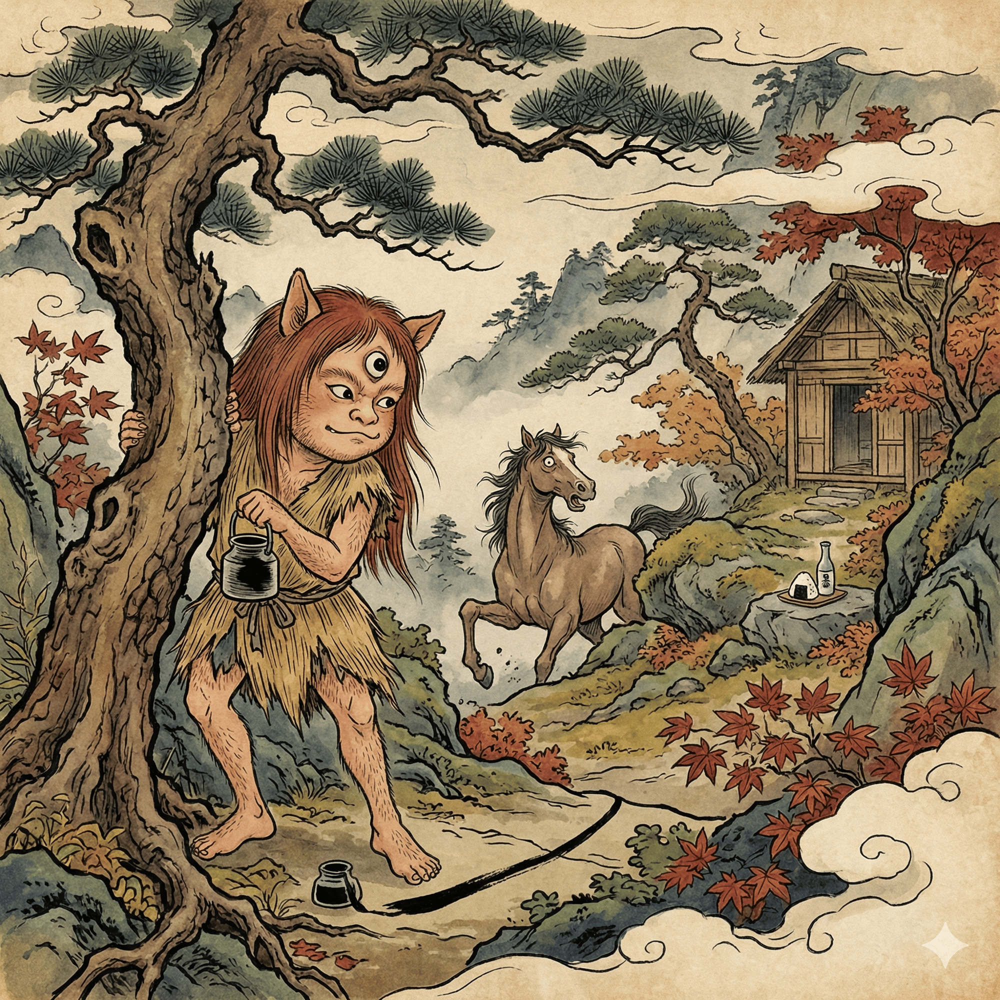 山童のイラスト