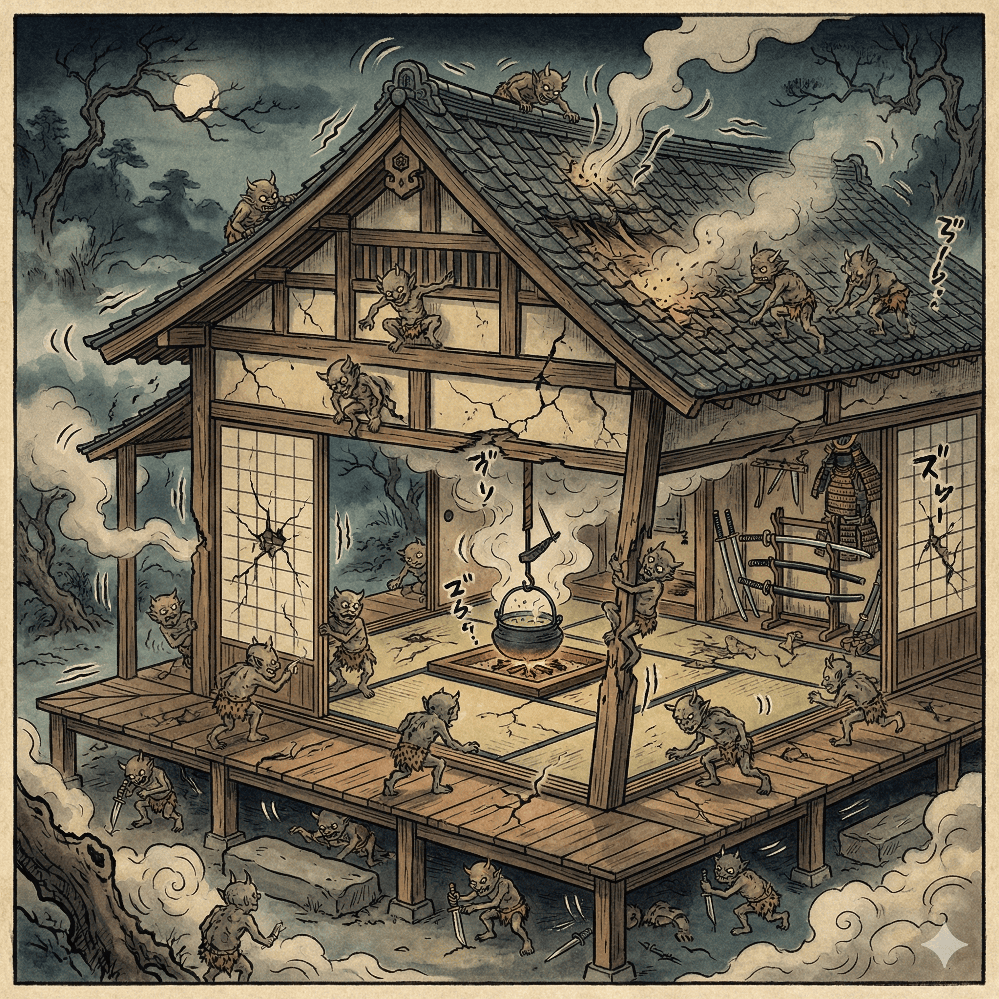 家鳴のイラスト