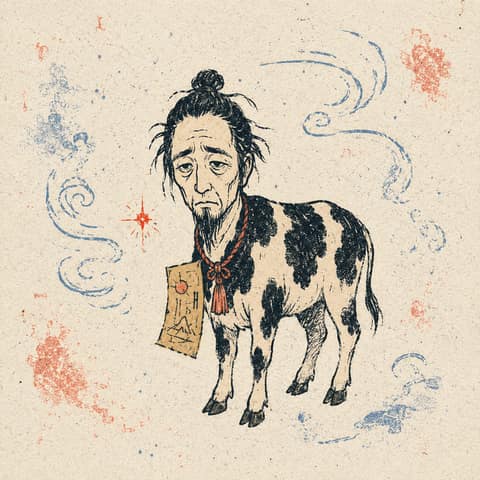 Kudan (Prophetic Human-Cow Yokai)