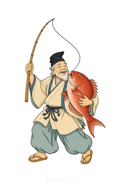 恵比寿 — 影解き妖怪図