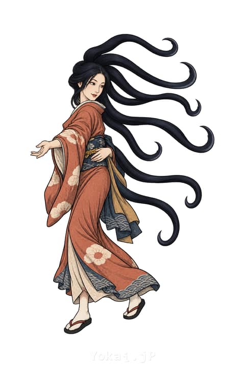 針女 — 影解き妖怪図