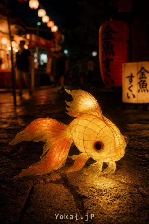 Lampe-poisson rouge — Croiser les Yokai : Le quotidien de l'ère Reiwa
