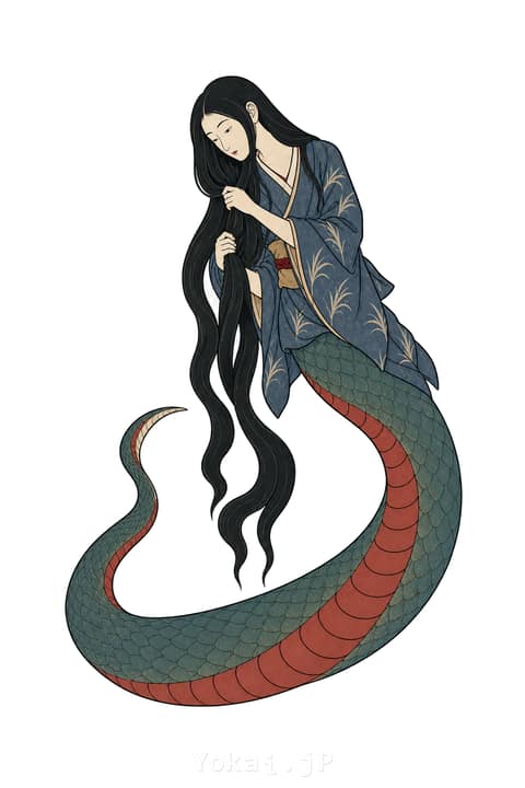 濡女 — 影解き妖怪図