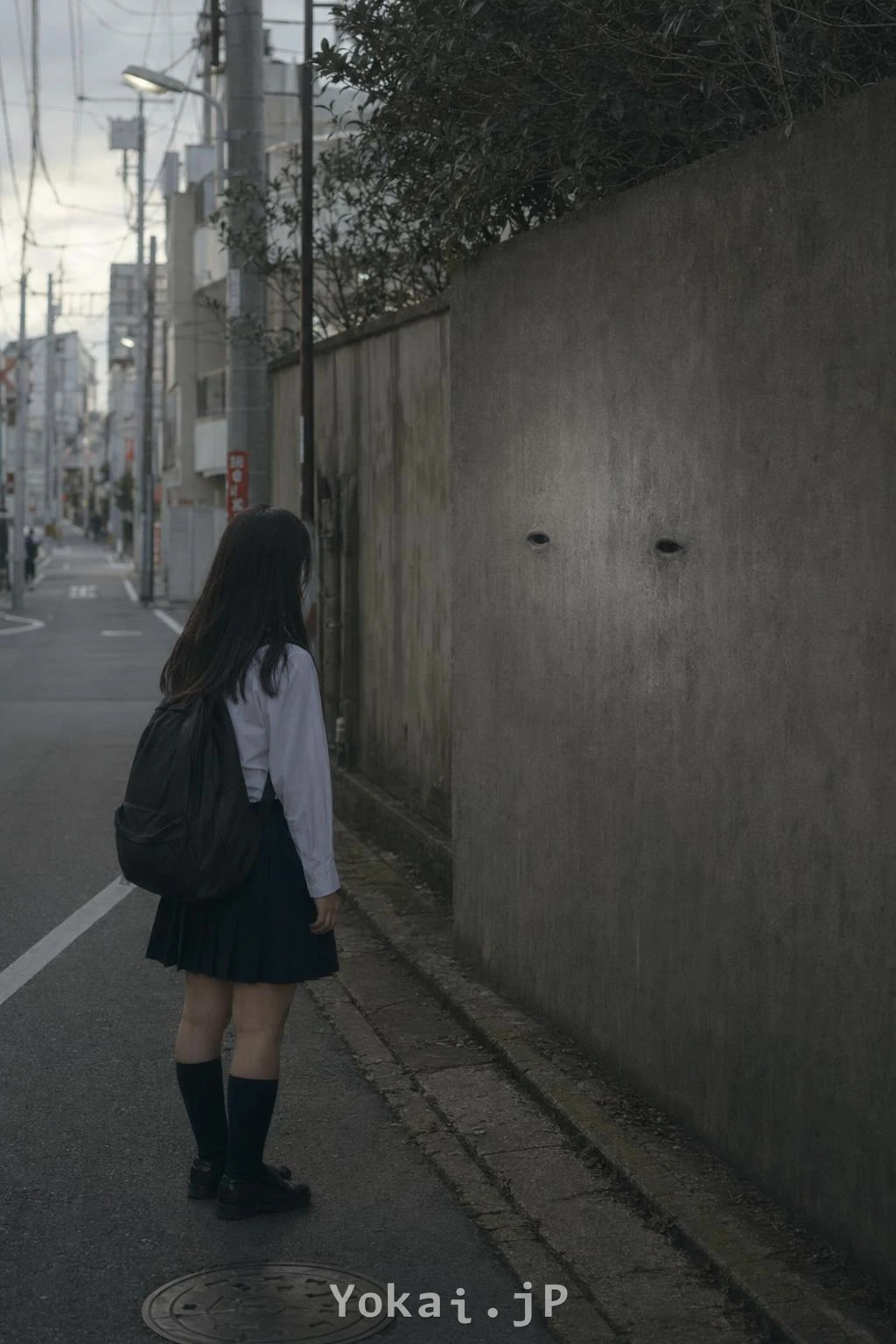 ぬりかべ — 요괴와 스쳐 지나가는 레이와의 일상