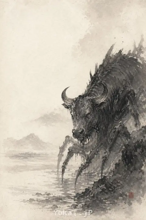 牛鬼 — 水墨画