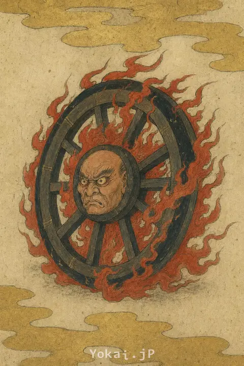 轮入道 — 百鬼夜行絵巻